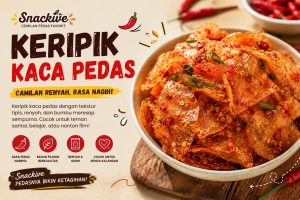 keripik kaca pedas renyah khas Snackive