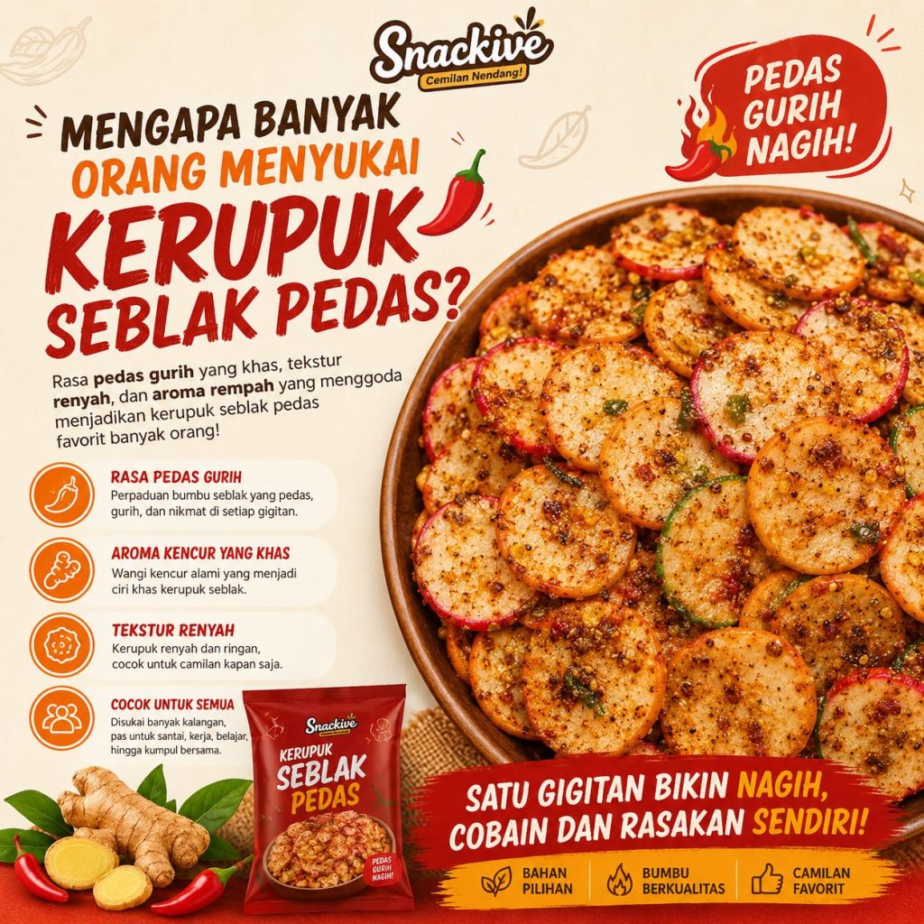 camilan kerupuk seblak pedas