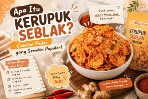 Kerupuk seblak pedas renyah dengan bumbu kencur khas yang disajikan dalam mangkuk untuk camilan santai.